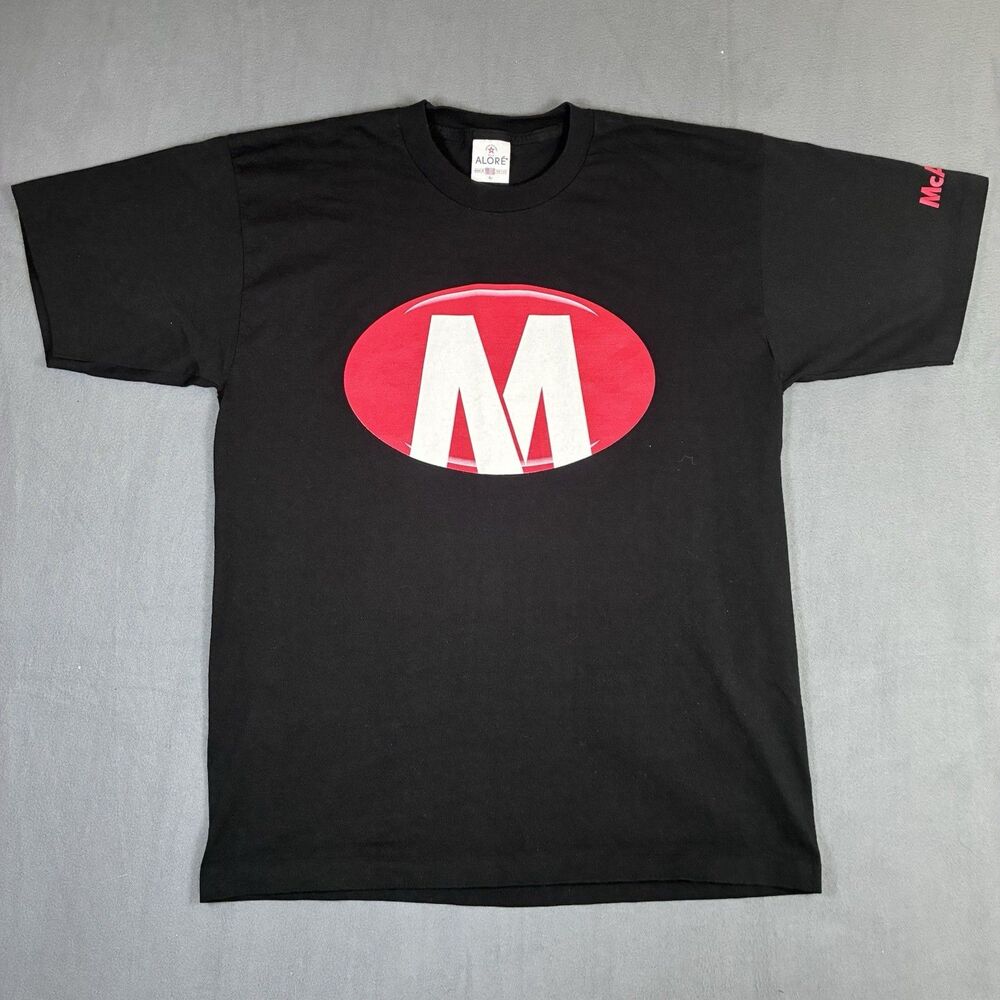 VTG 90s Mcafee Security Large Black Short Sleeve T-Shirt Deadstock Single Stitch